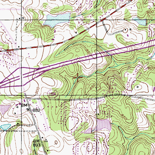 Topographic Map of Mendenhall Dam, NC