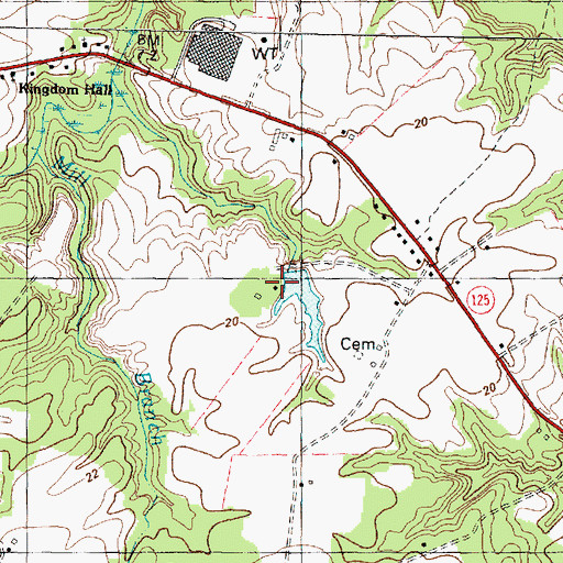 Topographic Map of Leggett Pond Dam, NC