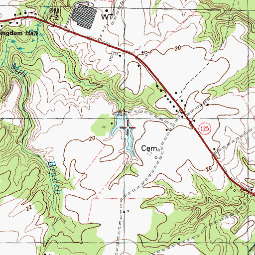Topographic Map of Leggett Pond, NC