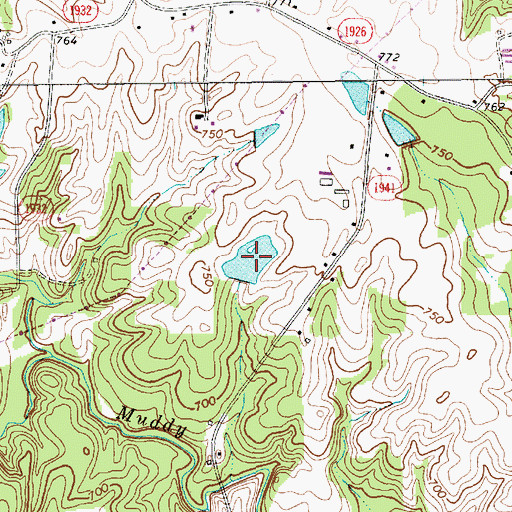 Topographic Map of Davis Lake, NC