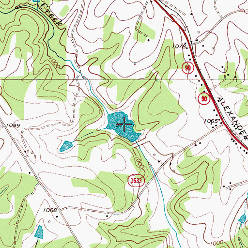 Topographic Map of Noname, NC