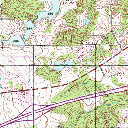 Topographic Map of Bob Cat Acres Lake, NC