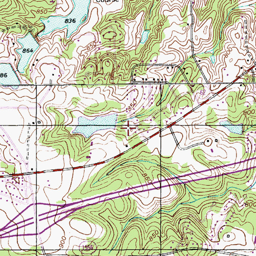 Topographic Map of Bob Cat Acres Lake Dam, NC