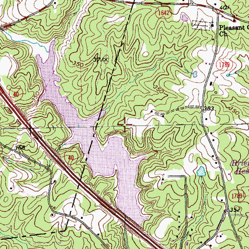 Topographic Map of Crabtree Creek W/S, NC