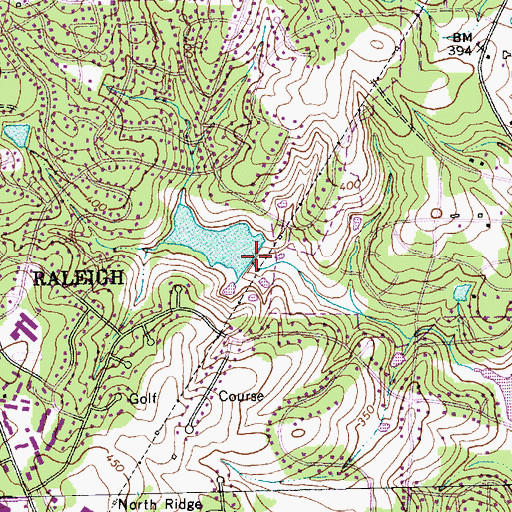 Topographic Map of North Ridge Upper Dam, NC