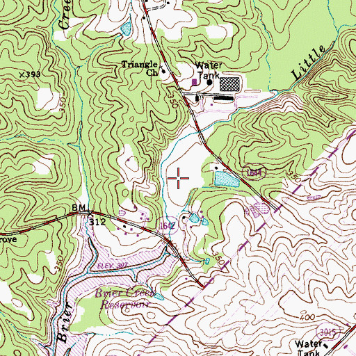 Topographic Map of Kings Pond Dam, NC