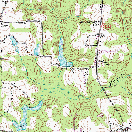 Topographic Map of Blackley Pond, NC