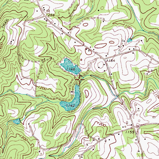 Topographic Map of Noname, NC