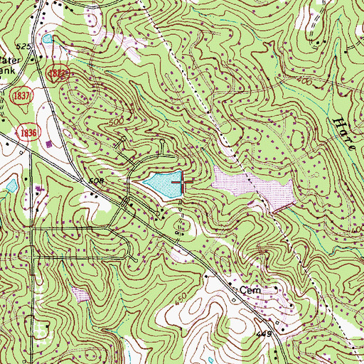 Topographic Map of Upper Springdale Estates Dam, NC
