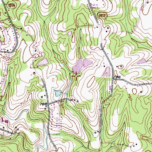 Topographic Map of King Lake Dam, NC