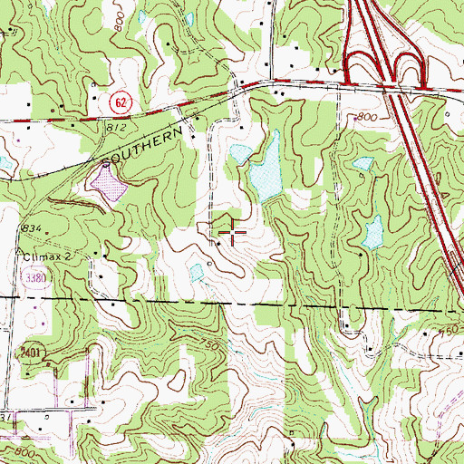 Topographic Map of Nelsons Lake, NC