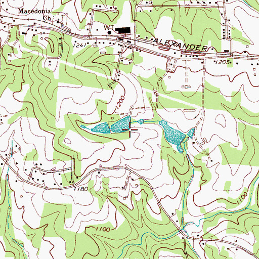 Topographic Map of Lower Rogers Dam, NC