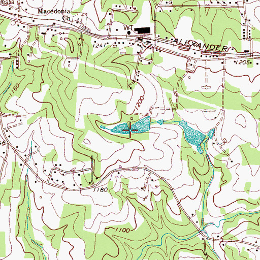 Topographic Map of Upper Rogers Dam, NC