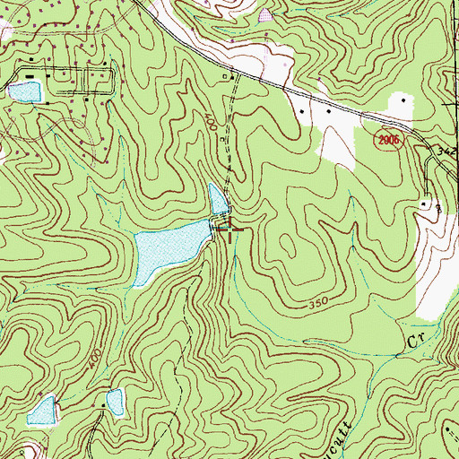 Topographic Map of Poole Lake Number One Dam, NC
