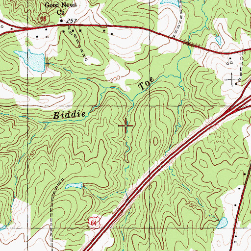 Topographic Map of Mullens Pond, NC