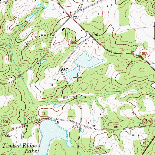 Topographic Map of Richardson Pond Dam, NC