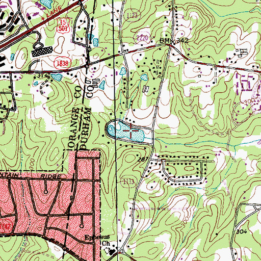 Topographic Map of Clark Lake, NC