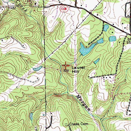 Topographic Map of Blackwood Lake Dam, NC