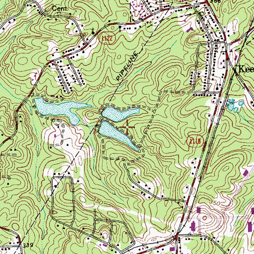 Topographic Map of Straford Lake Number One Dam, NC
