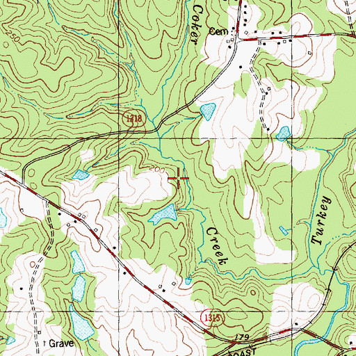 Topographic Map of Jeffries Pond, NC