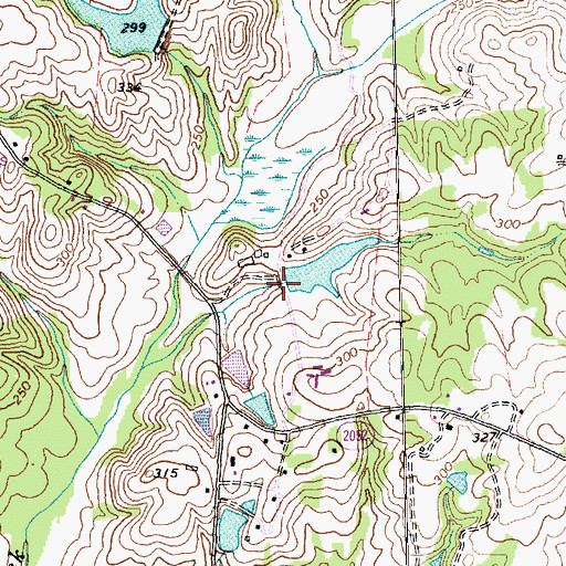 Topographic Map of Marshalls Pond Number One, NC