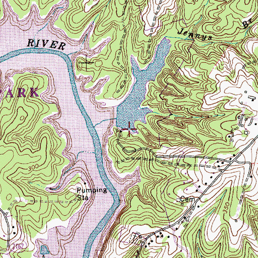 Topographic Map of Wakefield Pond Number One, NC