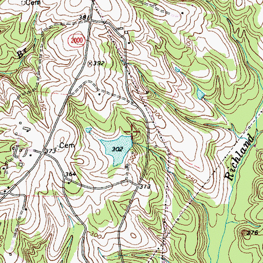 Topographic Map of Wakefield Pond Number Two Dam, NC