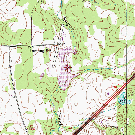 Topographic Map of Dutchman Creek W/S Number Ten, NC