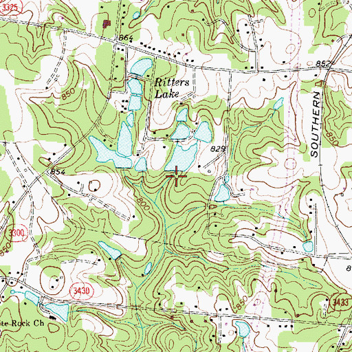 Topographic Map of Benbow Lake Dam, NC