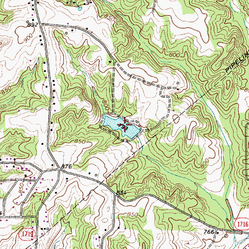Topographic Map of Snyders Lake, NC
