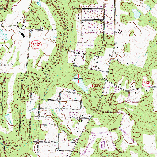 Topographic Map of Robbins Lake Dam, NC