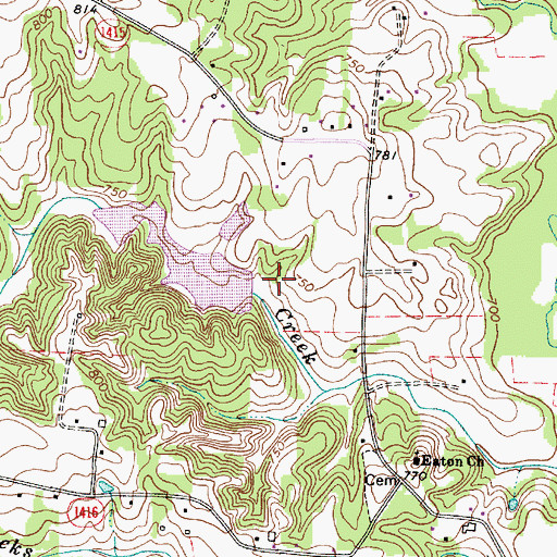 Topographic Map of Dutchman Creek W/S Structure Number Six Dam, NC