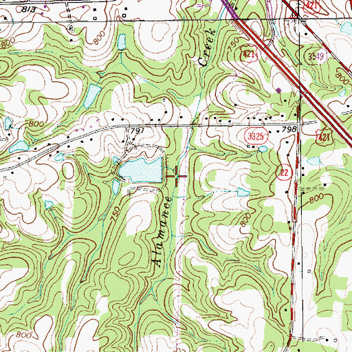 Topographic Map of Yowland Lake Dam, NC