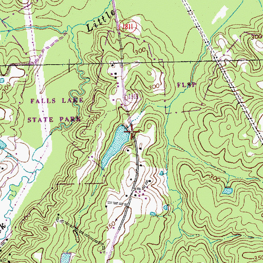 Topographic Map of Bailey Lake, NC