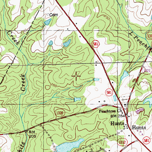 Topographic Map of Barbees Pond, NC