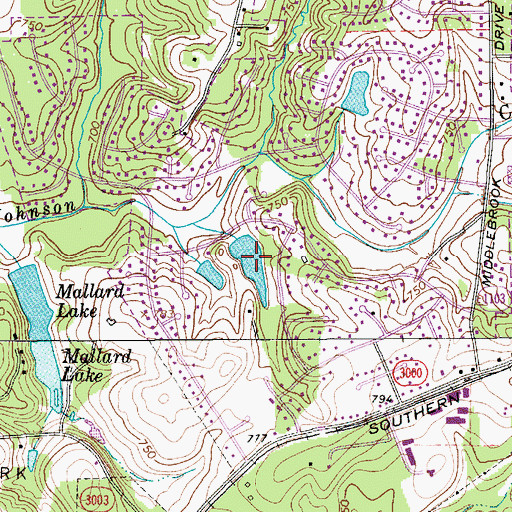 Topographic Map of Haynes Estate Lake Number One, NC