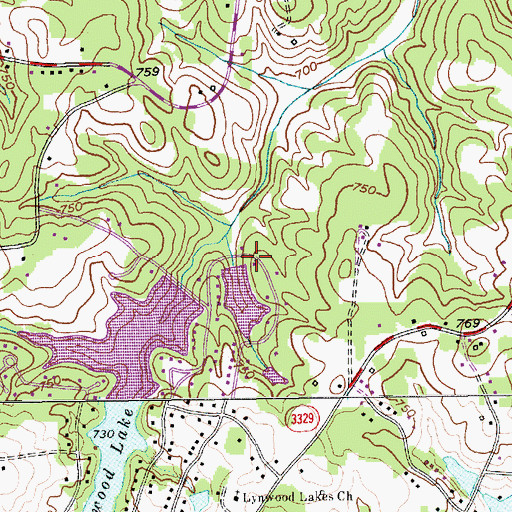 Topographic Map of Forbis Lake Dam, NC