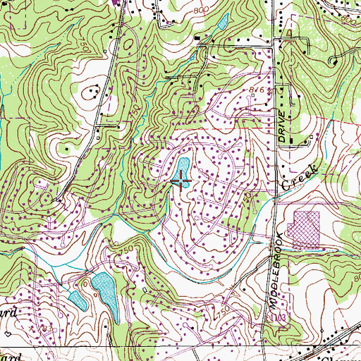 Topographic Map of Haynes Estate Dam Number Two, NC