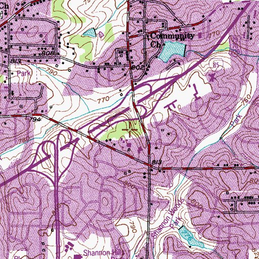 Topographic Map of Trospar Lake, NC