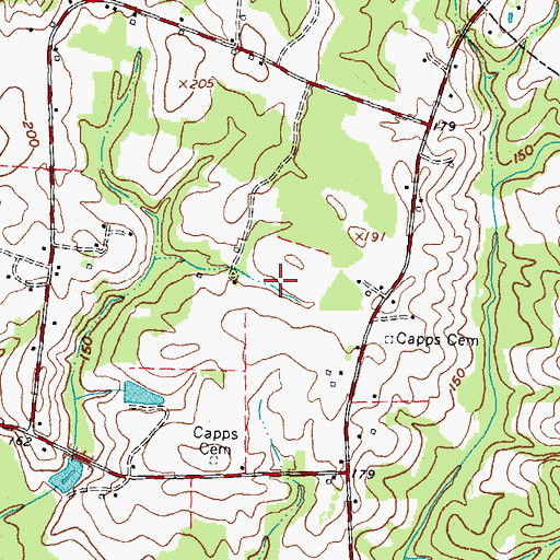 Topographic Map of Collins Pond, NC
