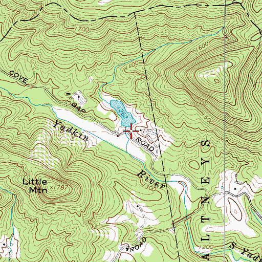 Topographic Map of Watts Lake, NC