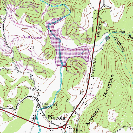 Topographic Map of Land Harbors Lake Dam, NC