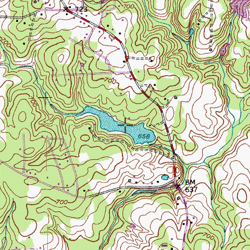 Topographic Map of Aydelette Lake, NC