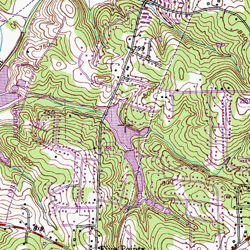 Topographic Map of Lower Janita Lake, NC