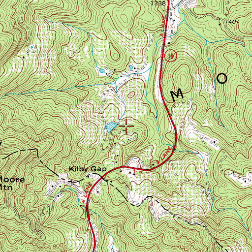 Topographic Map of Noname, NC