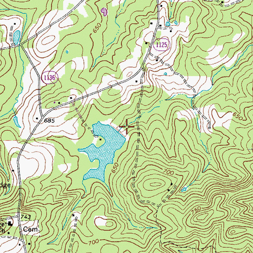 Topographic Map of Smiths Lake Dam, NC