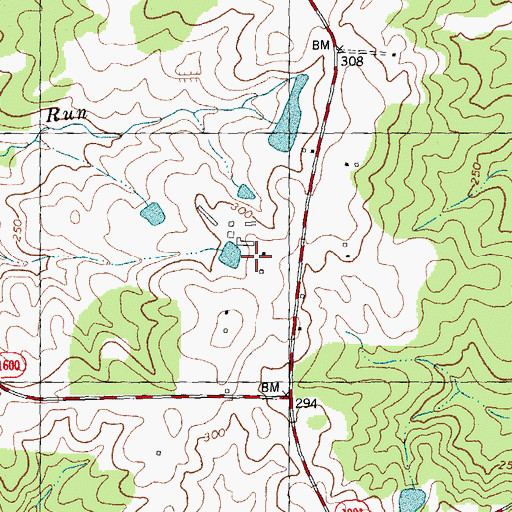Topographic Map of Harris Pond Number Three, NC