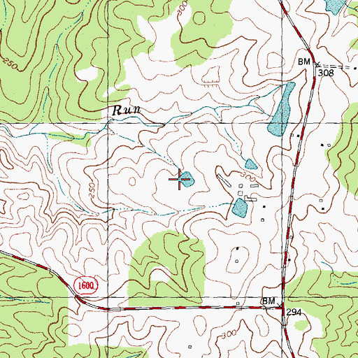 Topographic Map of Harris Pond Number Two Dam, NC