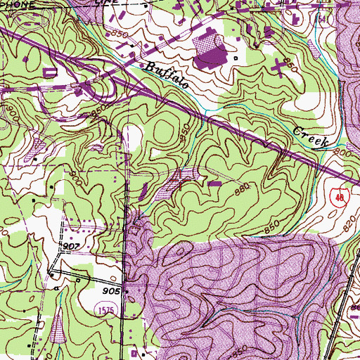 Topographic Map of Daniel Lumber Company Lake, NC