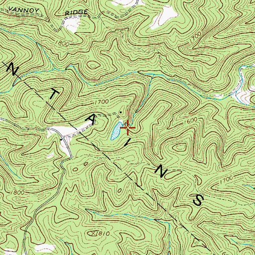 Topographic Map of Noname, NC